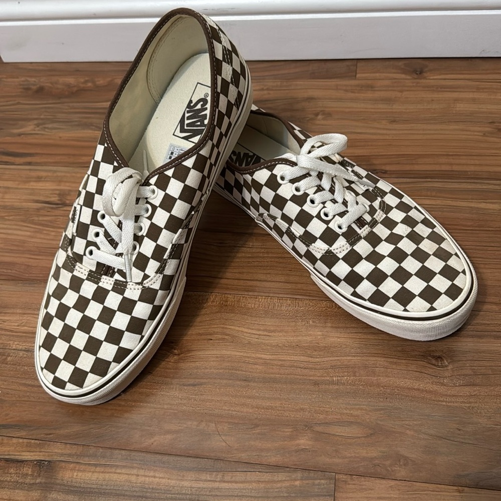 VANS Authentic Checkerboard Brown Shoes